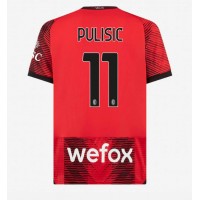 Dres AC Milan Christian Pulisic #11 Domáci 2023-24 Krátky Rukáv